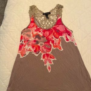 INC lace detail tank